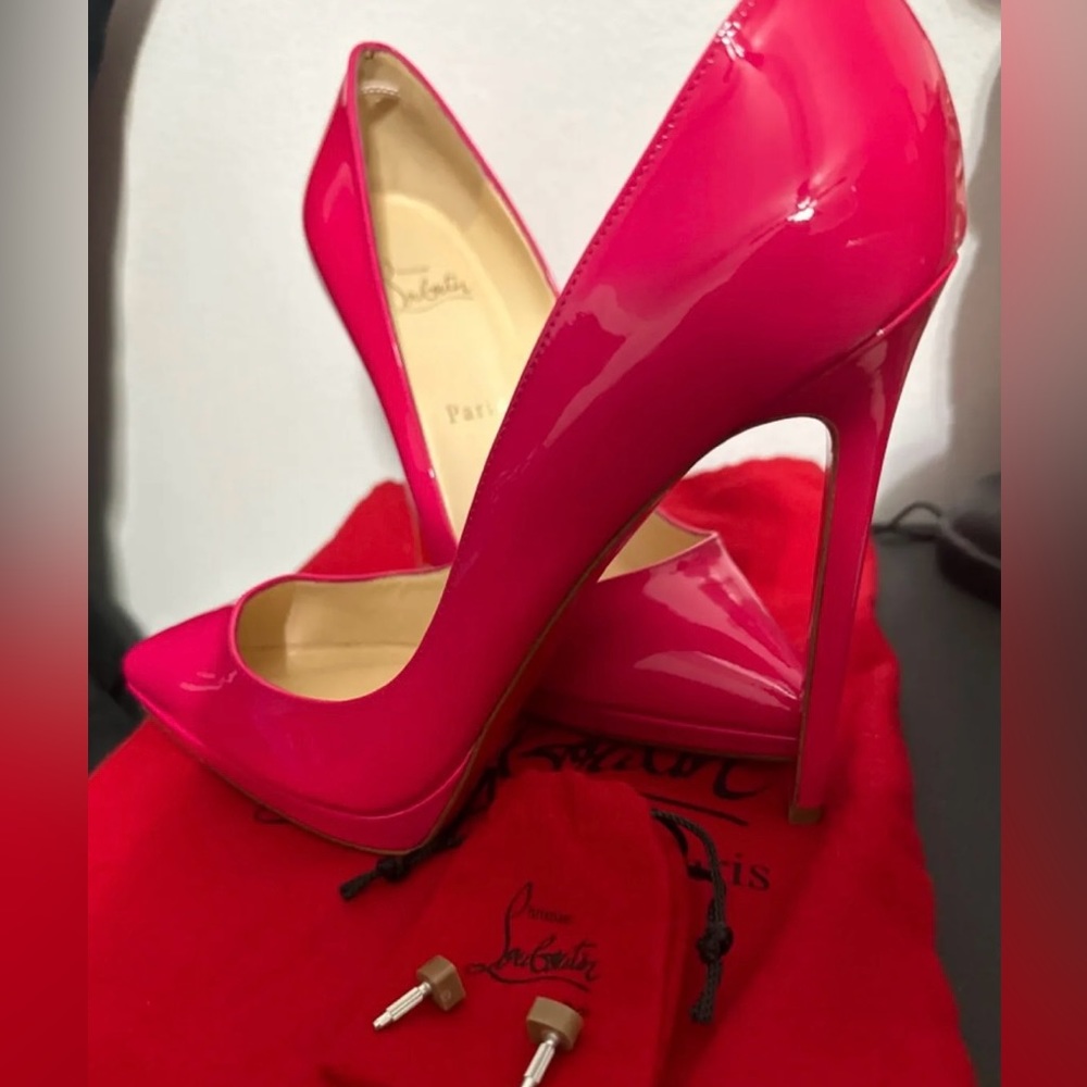 Christian Louboutin Pink Pigalle Follies 100 Pumps 38.5